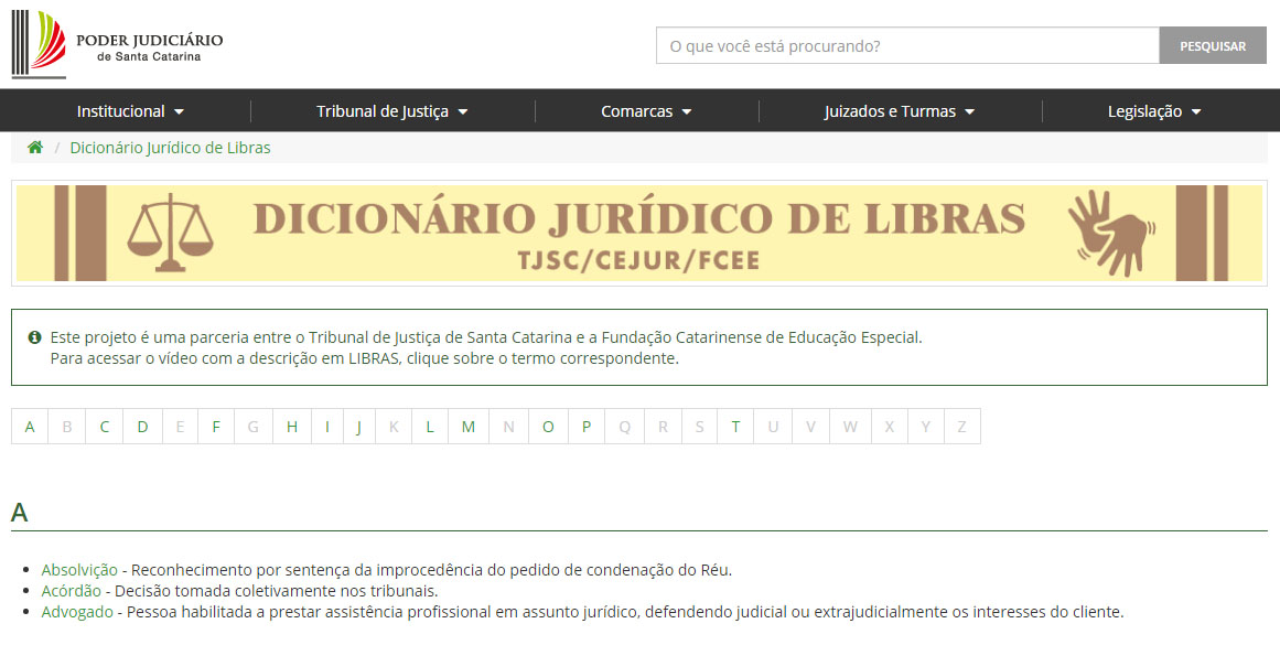 Primeiro Dicionário Jurídico de Libras do Brasil é lançado em SC